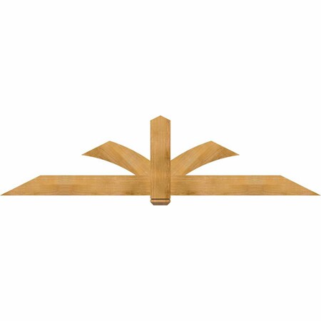 Ekena Millwork Redmond Rough Sawn Timber Gable Bracket, Western Red Cedar, 96"W x 24"H x 2"D x 6"F, 6/12 Pitch GBW096X24X0206RED00RWR